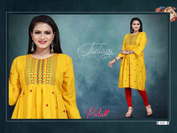 Aagya Palak 2 Rayon Fancy Embroidery Kurti